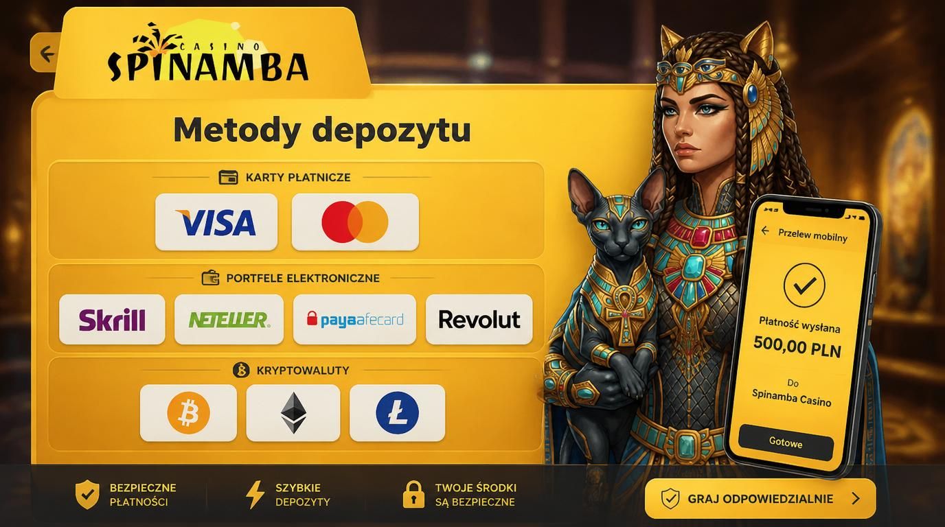 Ikony kart, kryptowalut, portfela elektronicznego i telefonu. Interfejs kasyna pokazujący różne opcje depozytu